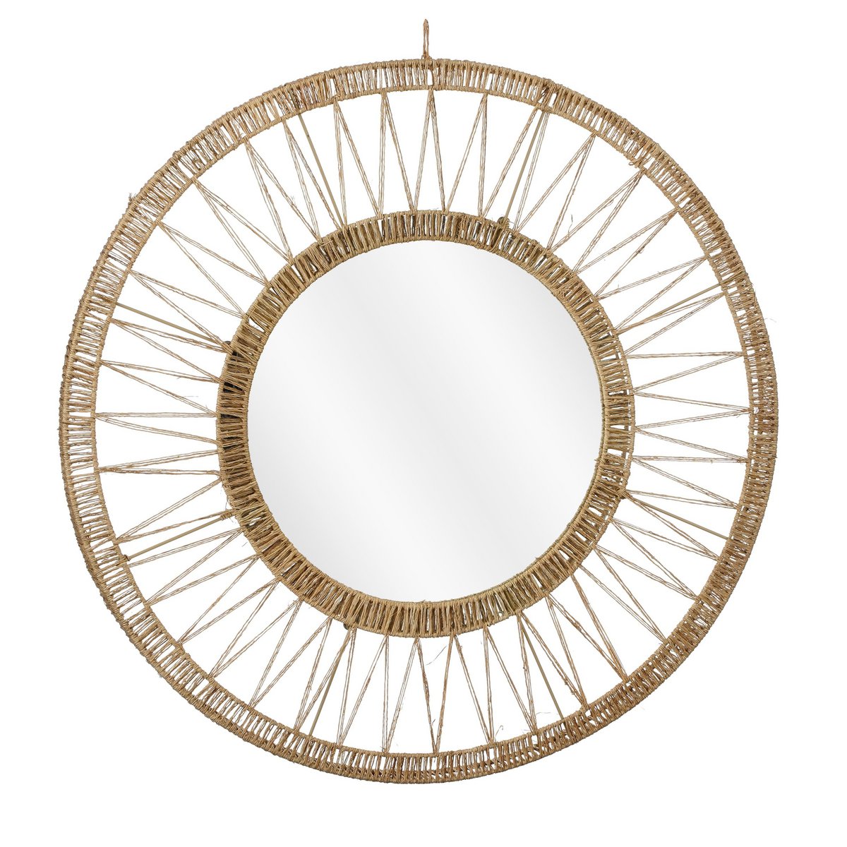 Lucy Wandspiegel H5 x Ø70 cm Jute Lichtbruin