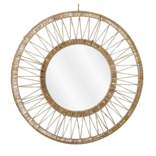 Lucy Wandspiegel H5 x Ø70 cm Jute Lichtbruin
