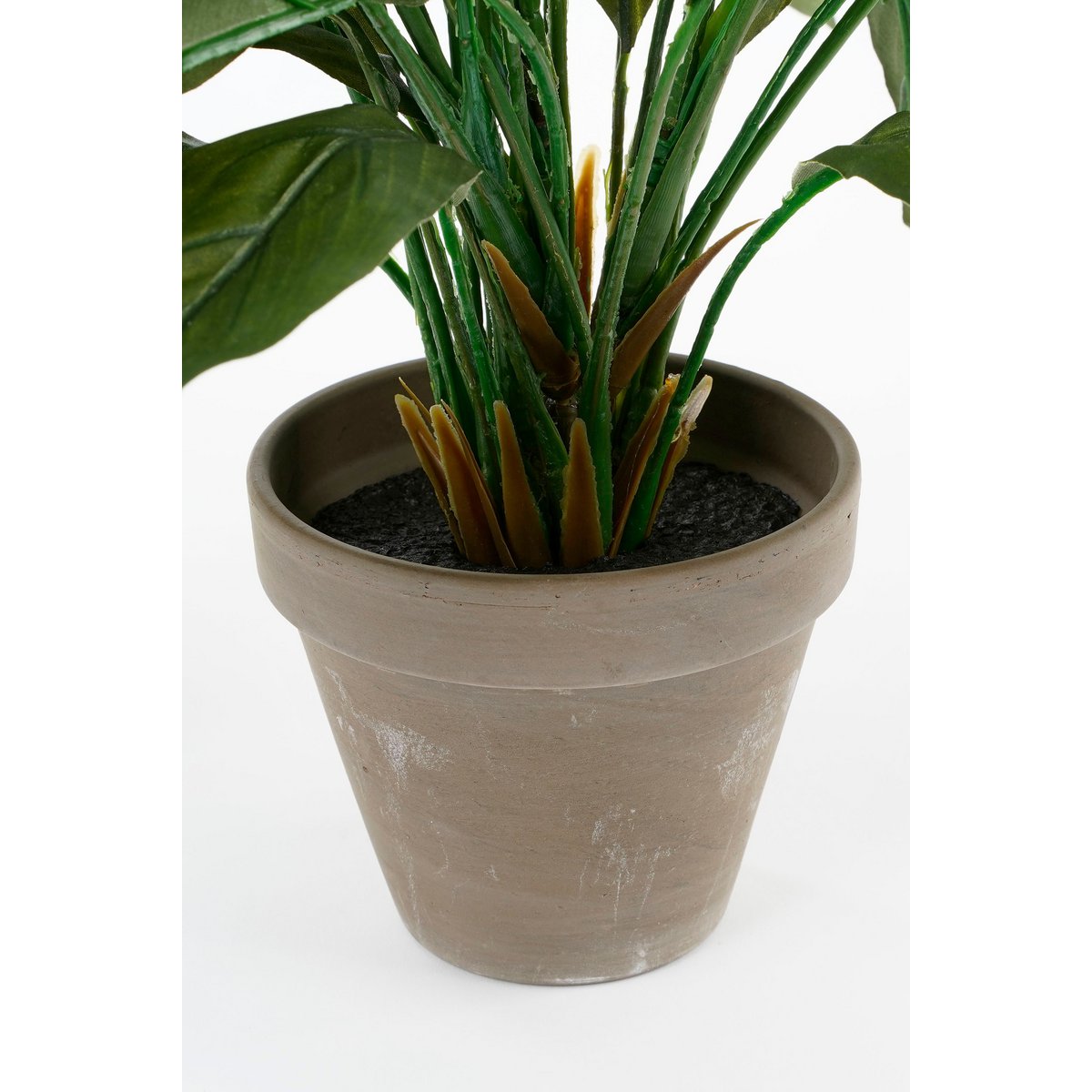 Spathiphyllum Kunstplant in Bloempot Stan H50 x Ø40 cm Wit