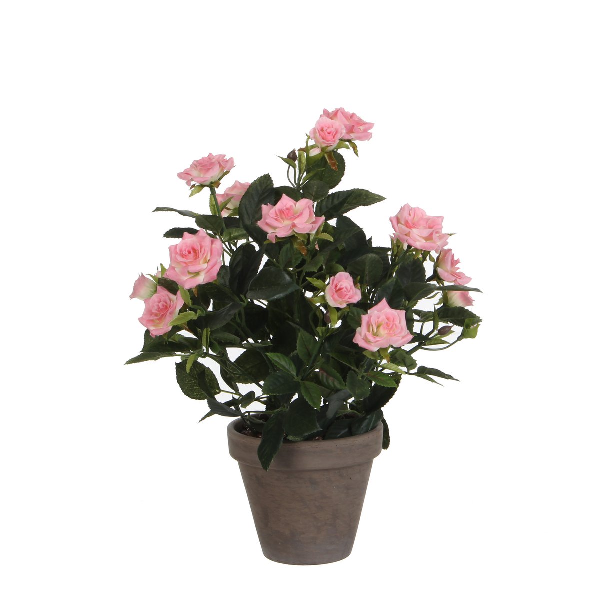 Rozenstruik Kunstplant in Bloempot Stan H33 x Ø25 cm Roze