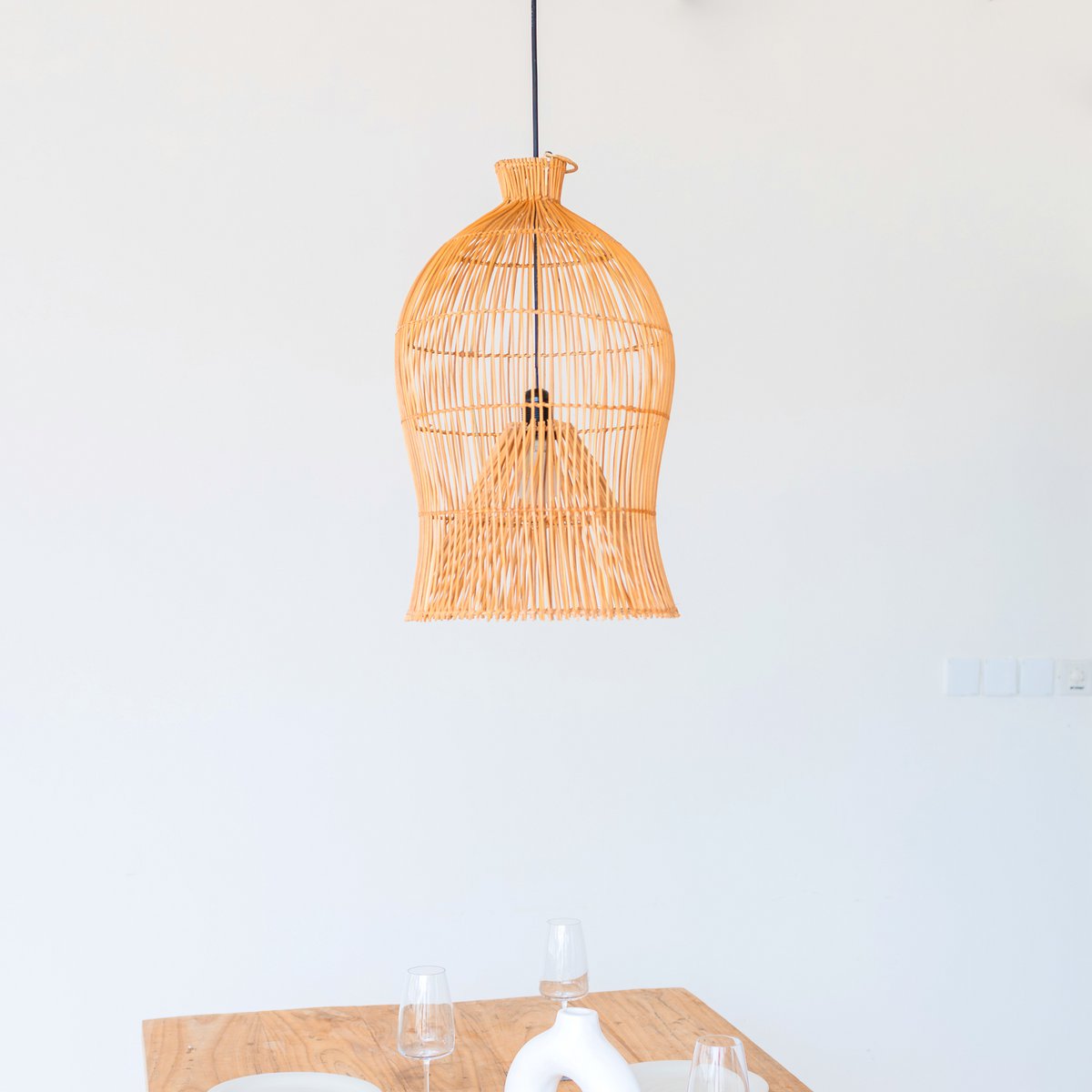 Dewy Rotan lampenkap BOHO plafondlamp