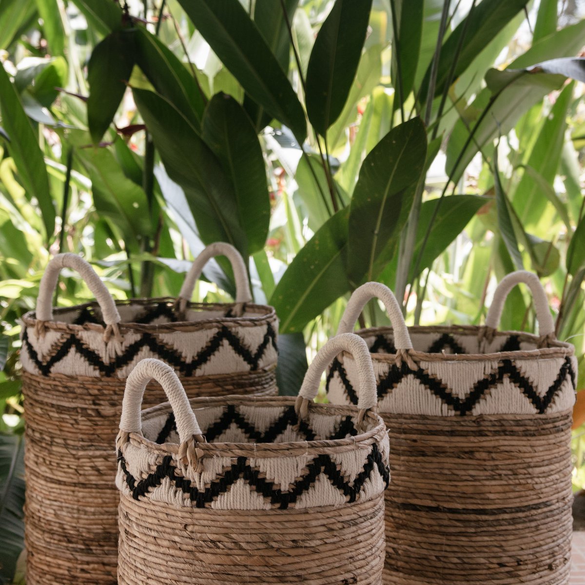 Baskara Opbergmand| Plantenmand van Bananenvezel 3 maten