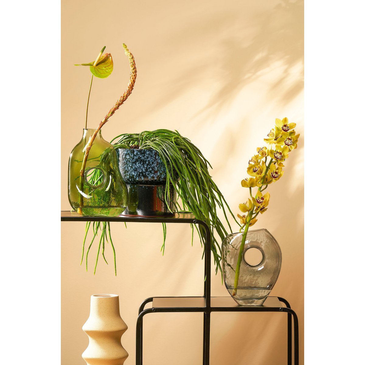 Uniq Clear Vaas glas Lichtgroen  L19 x B11 x H25 cm