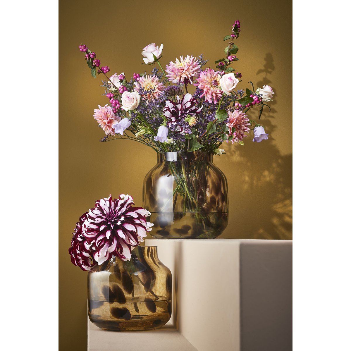 Clear Vaas Panterprint –Gerecycled Glas – H27 x Ø26 cm
