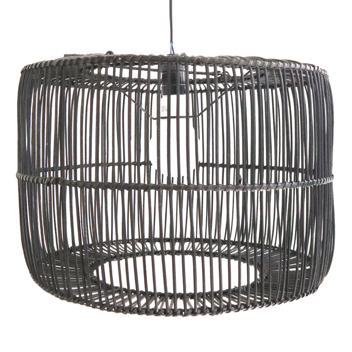Zafira Zwarte Rotan Hanglamp Rotan 2 maten