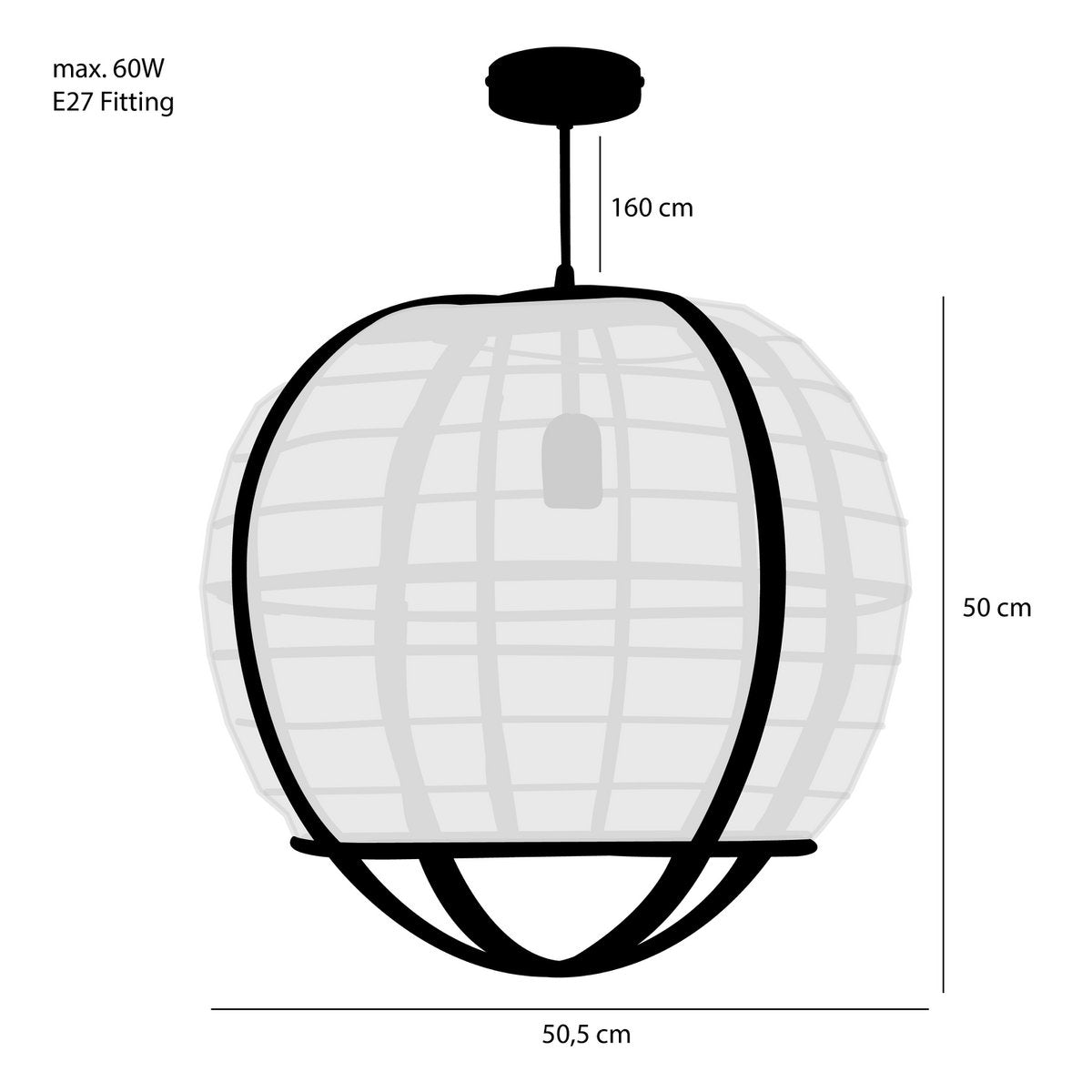Sereni Hanglamp Rond Beige