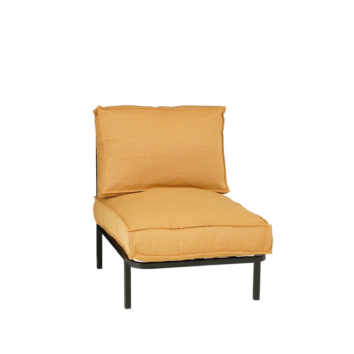 Rome Loungestoel L62 x B83 x H78 cm Metaal Zwart