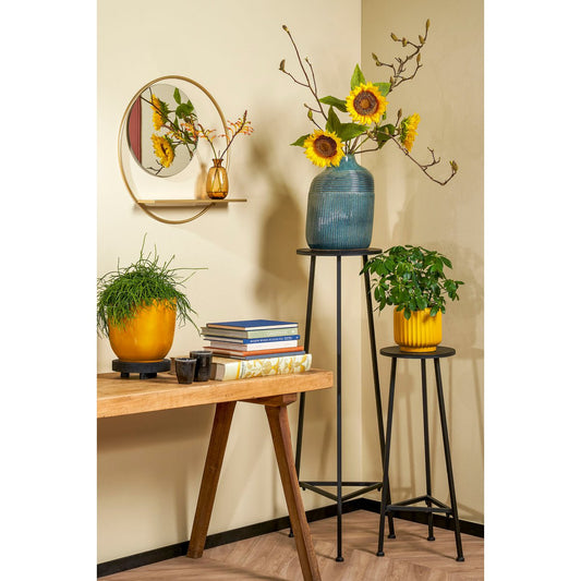 Alice Plantentafel H120 x Ø35 cm Metaal Zwart