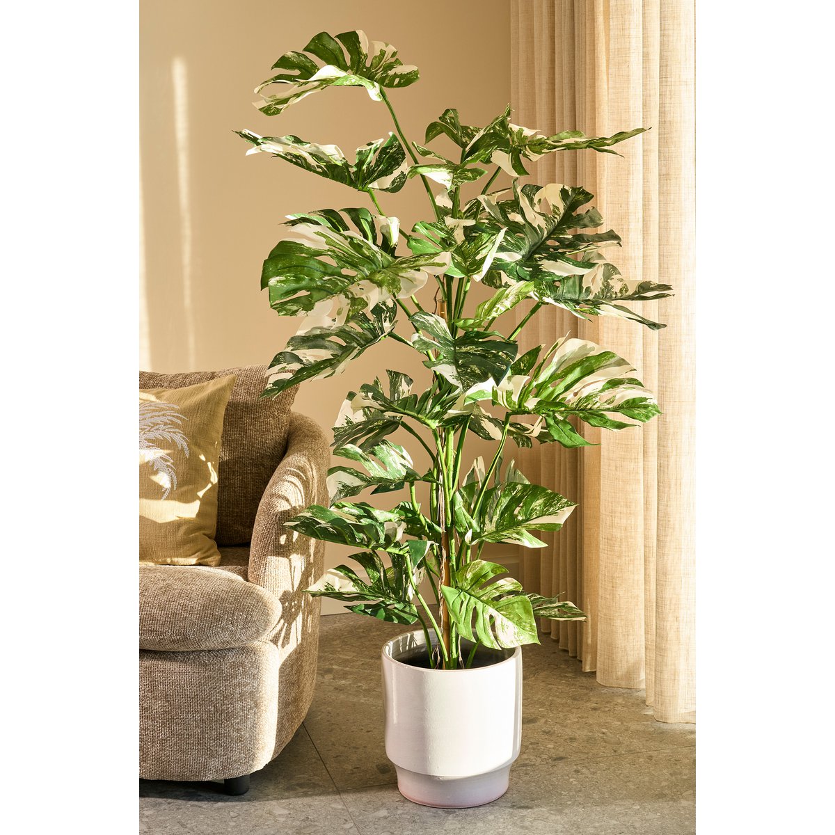 Monsteraboom Kunstplant H140 x Ø120 cm UV-Resistant