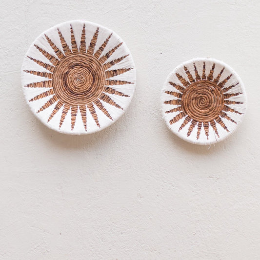 Calypso Wanddecoratie | Decoratieve schaal gemaakt van Bananenvezel 2 maten