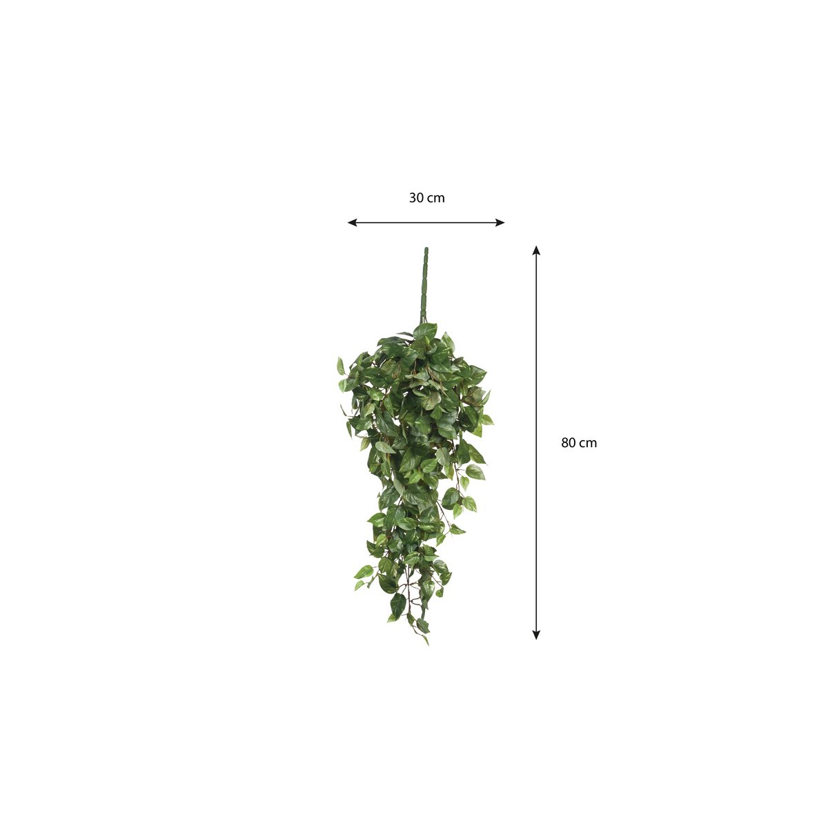 Scindapsus Kunst Hangplant L15 x B30 x H80 cm Groen