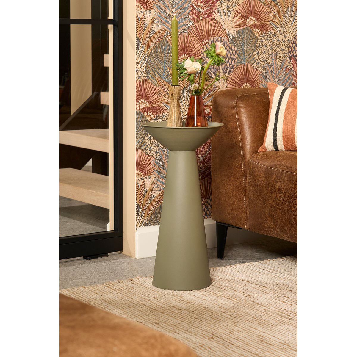 Meiko Bijzettafel - H55 x Ø28 cm FSC 100% Metaal Groen