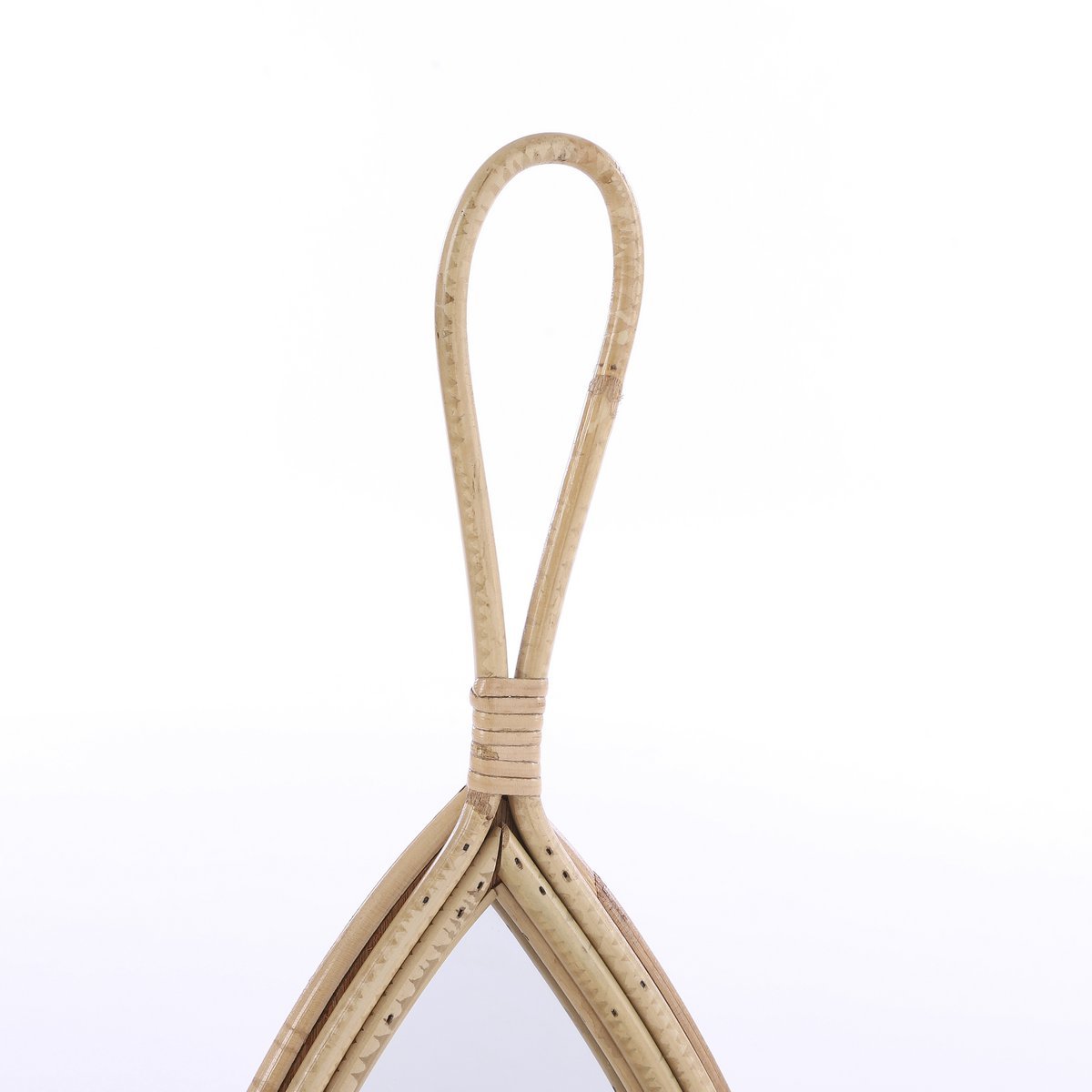 Raindrop Wandspiegel - L28 x H59 cm Rotan