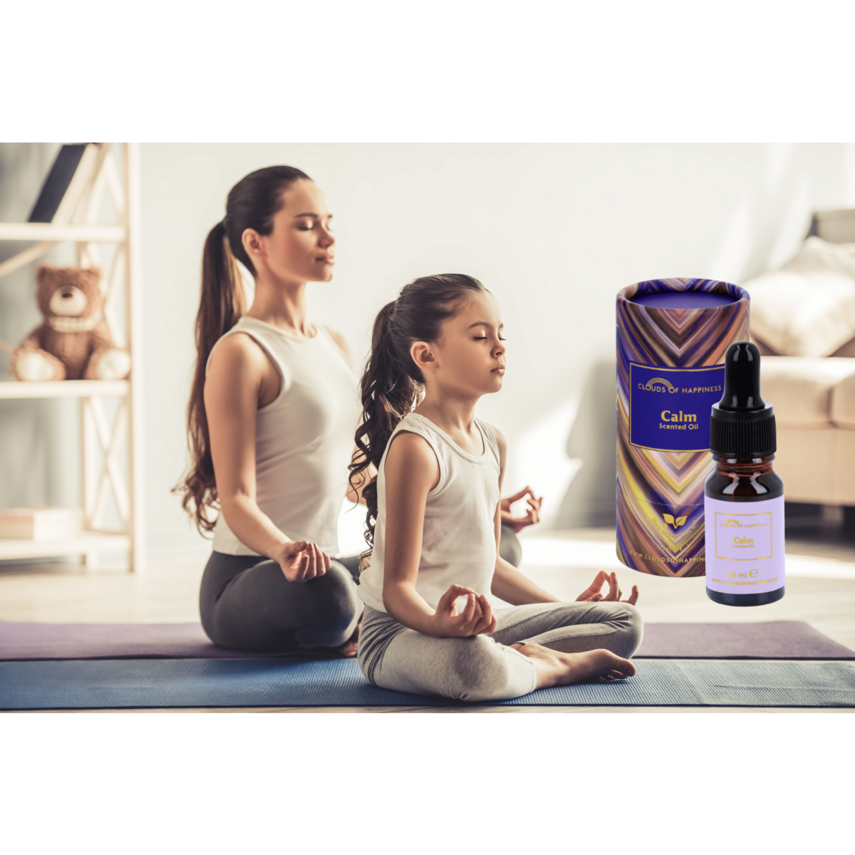 Set van 2 geuroliën Calm + Essential BIO Oil Lavender Scented oil