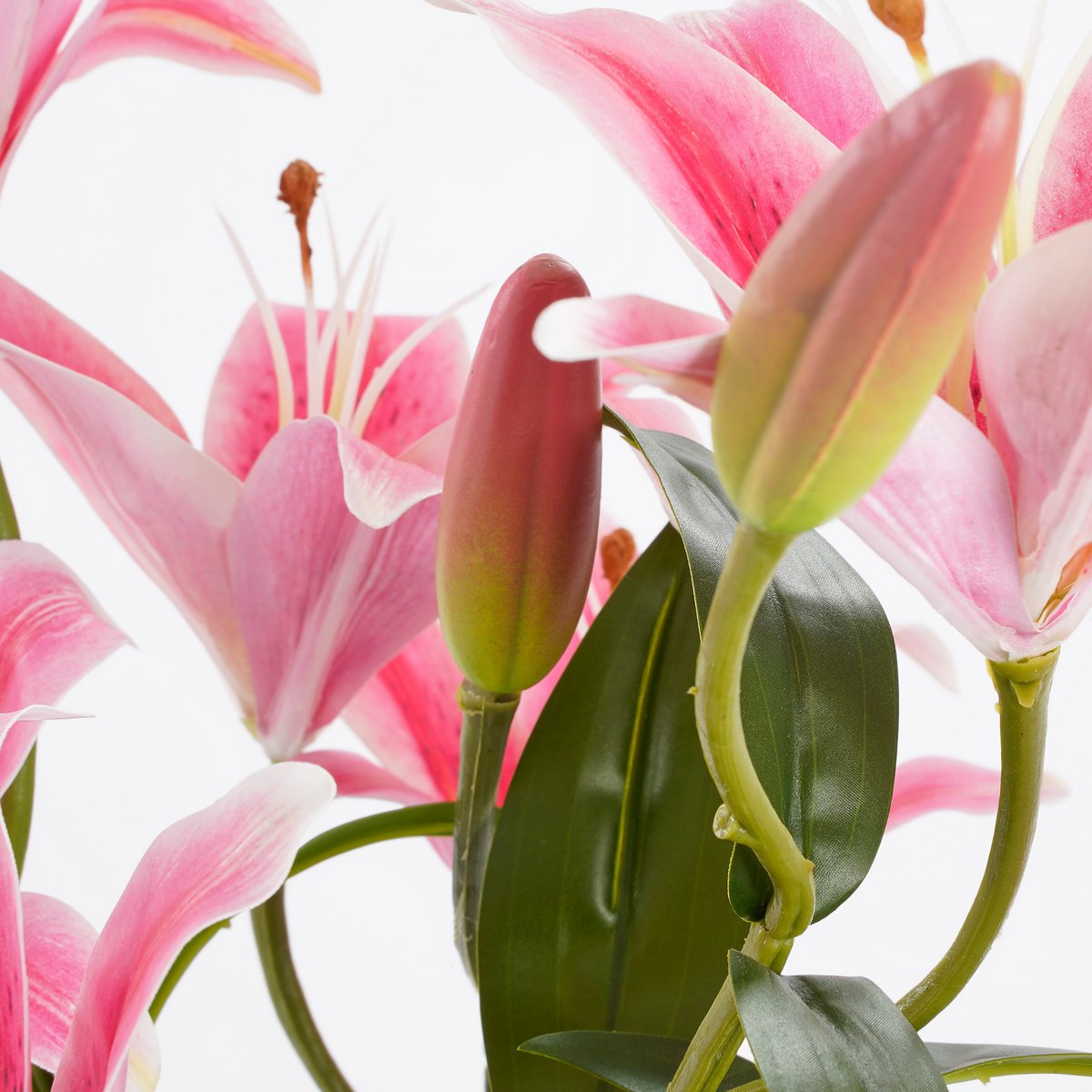 Tijgerlelie Kunstplant in Bloempot Stan H47 x Ø45 cm Fuchsia