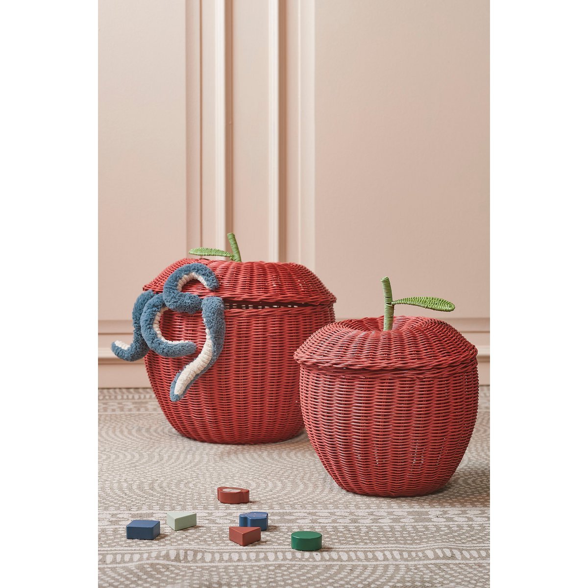 Appel Opbergmand met Deksel Set van 2