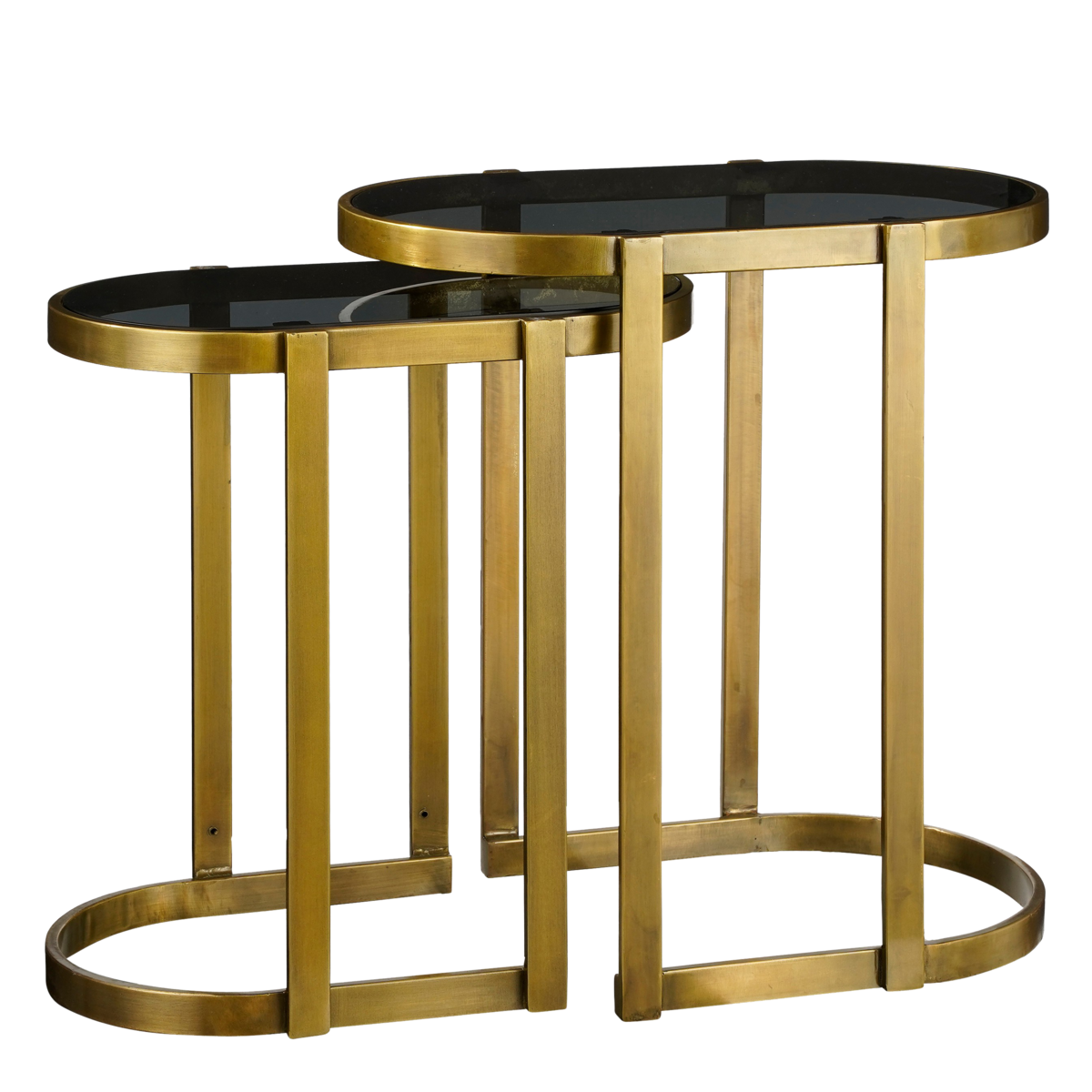 Sem Metalen Bijzettafel Goud Set van 2 L54 x B34 x H56 cm