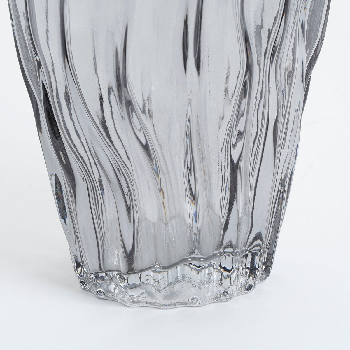 Elien Structuur Vaas Glas Bruin