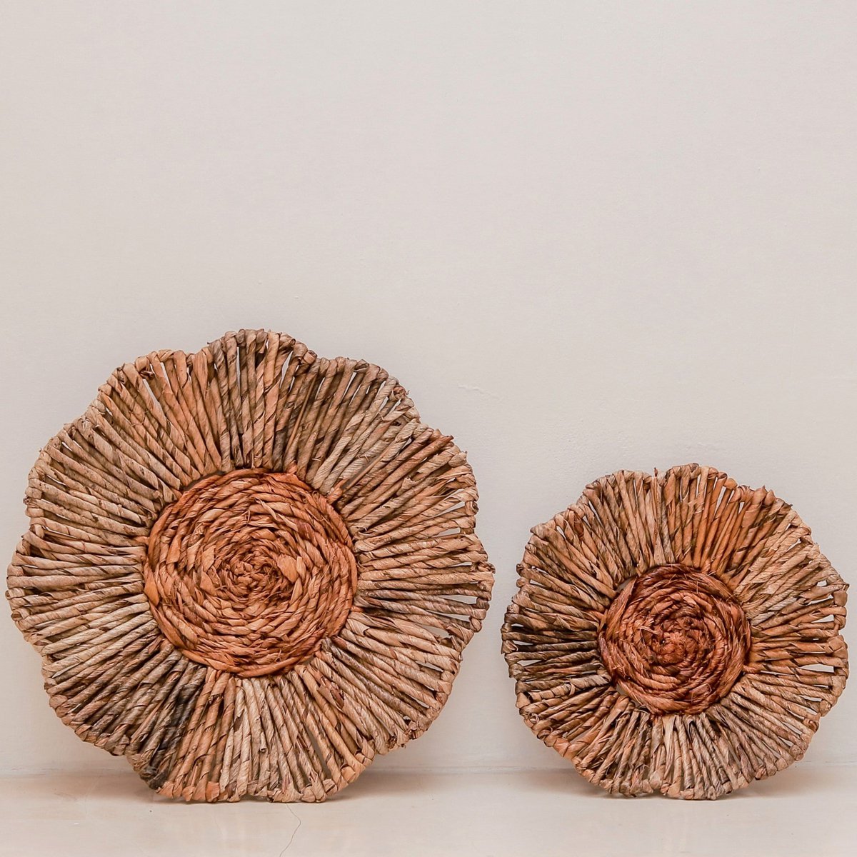 Bali Wanddecor | Decoratieve Schaal van Bananenvezel 2 maten