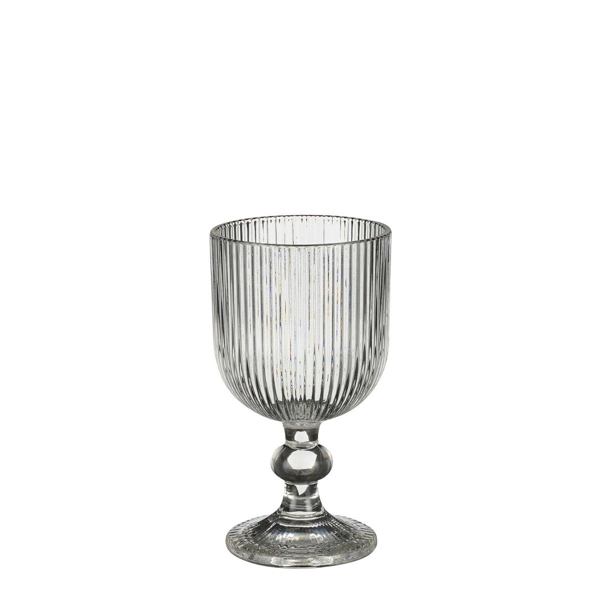 Ribbel Wijnglas 250 ml Glas Transparant Set van 6