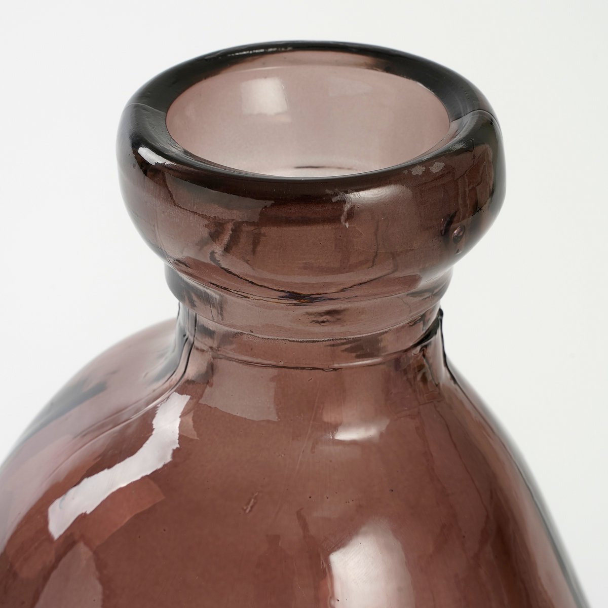 Clear Vaas Donkerbruin Gerecycled Glas H51 x Ø22 cm