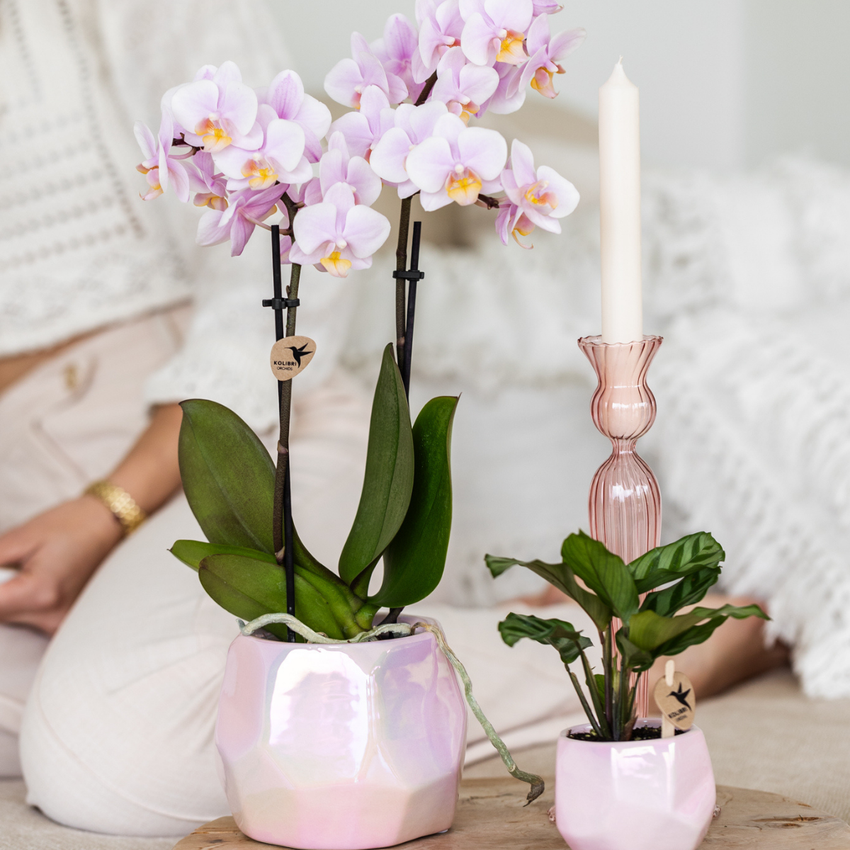 Diamond Pot Roze Ø9cm