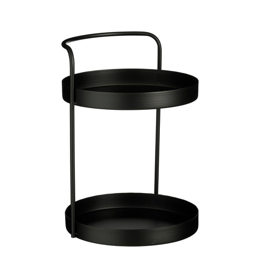 Lile Etagère 2-Laags H35 x Ø25 cm Metaal Zwart