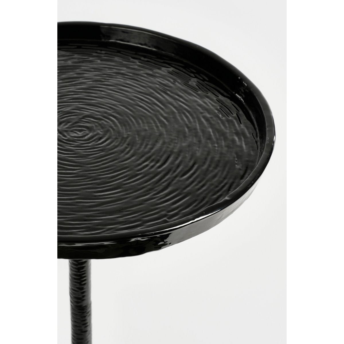 Lumo Bijzettafel H58 x Ø34 cm Gerecycled Aluminium 100% FSC Zwart