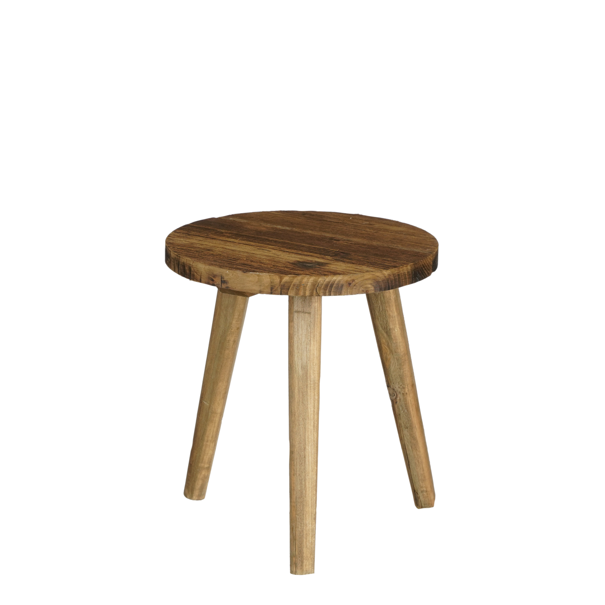 Houten Bijzettafe Klein rond H28 x Ø26 cm Gerecycled Hout