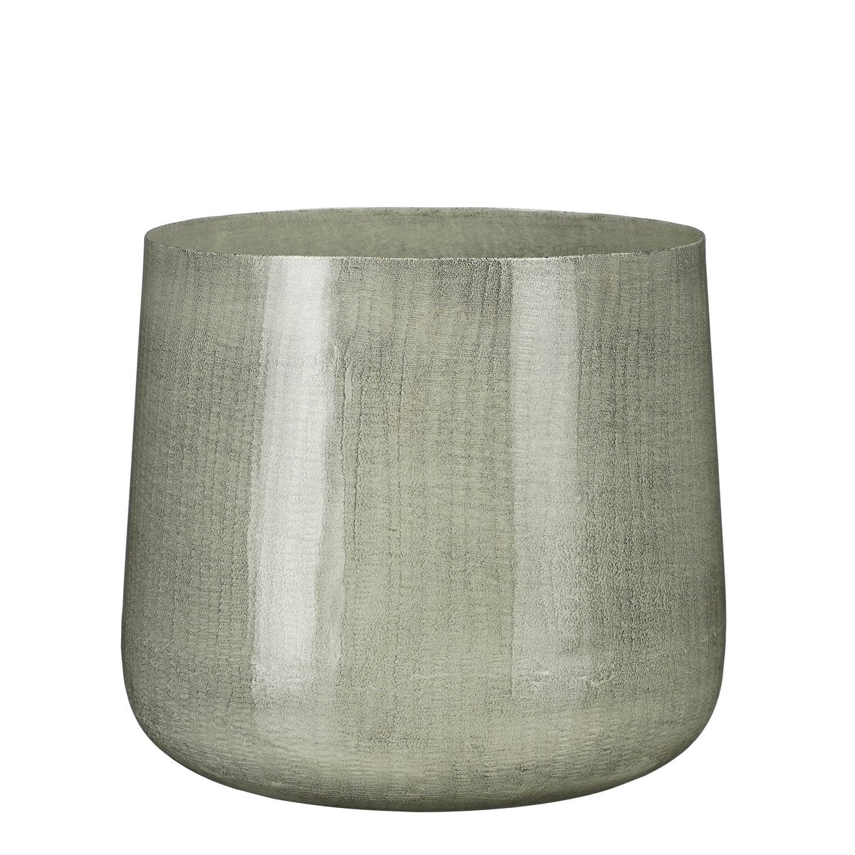 Arvaya Bloempot Industriële Stijl Lichtgrijs H24 x Ø26 cm