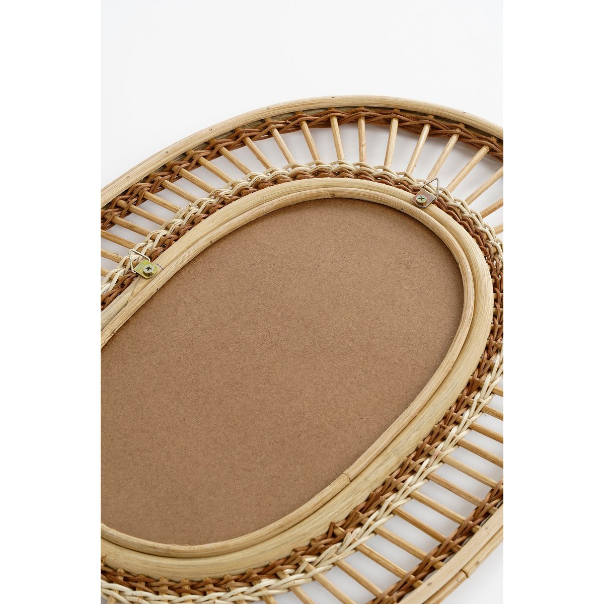 Luzia BOHO Oval Wandspiegel L59 x B40 x H3 cm Rotan
