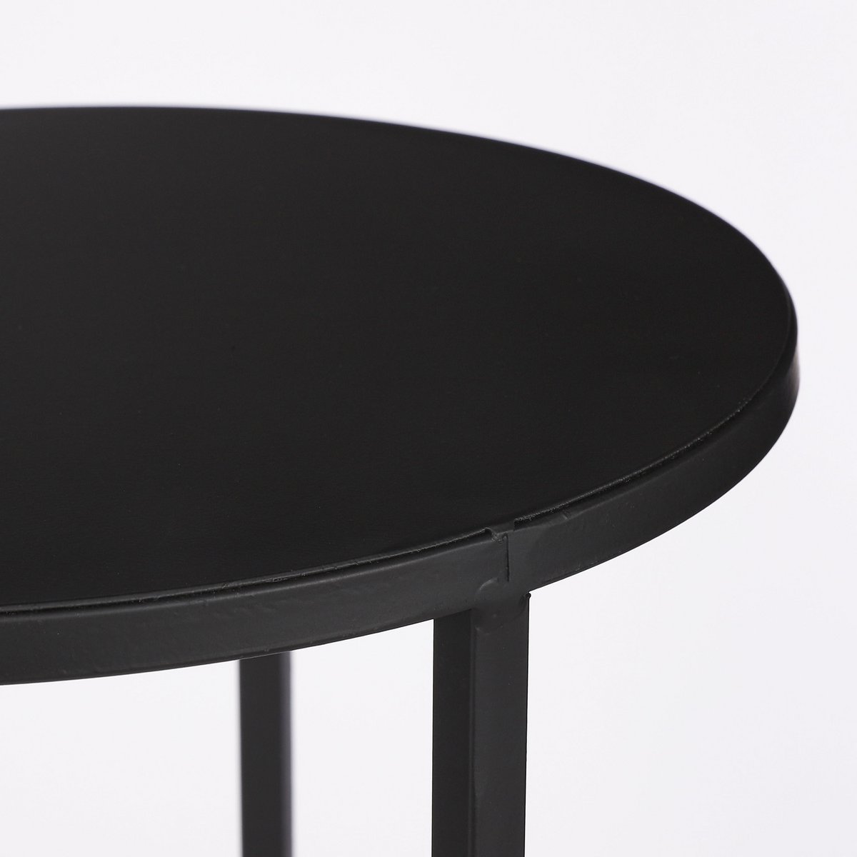 Remi Planten Bijzettafel Set van 3 H70 x Ø32 cm Metaal Zwart