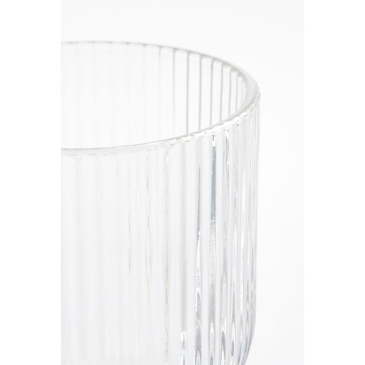 Ribbel Wijnglas 250 ml Glas Transparant Set van 6