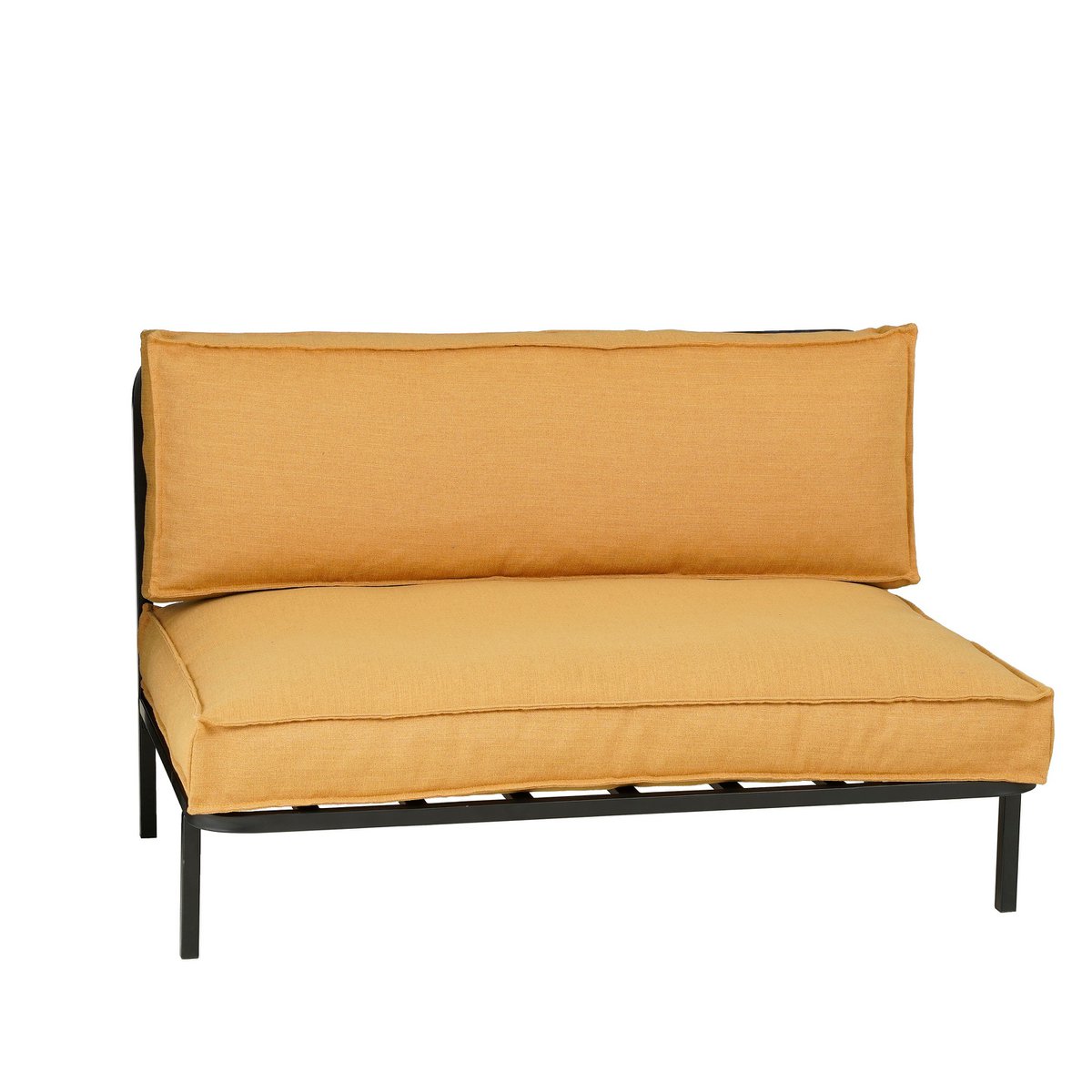 Rome Loungebank L122 x B83 x H78 cm Metaal Zwart