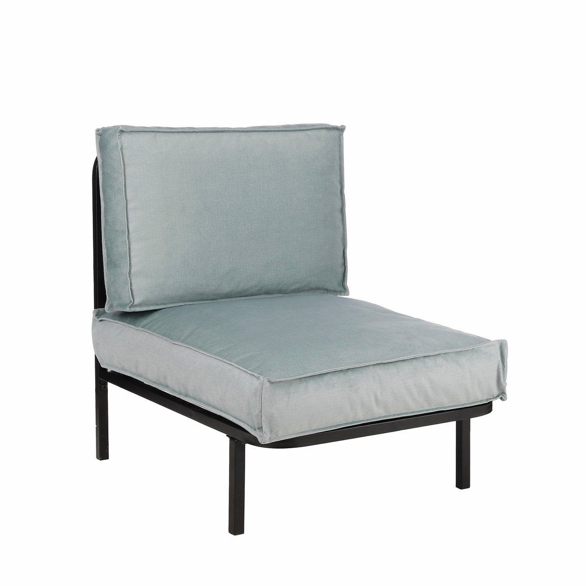 Rome Loungestoel L62 x B83 x H78 cm Metaal Zwart