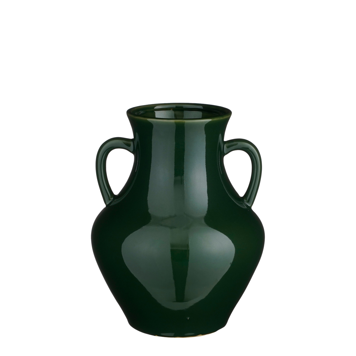 Sage Keramieken Vaas met Handvatten Donkergroen H33 x Ø26 cm