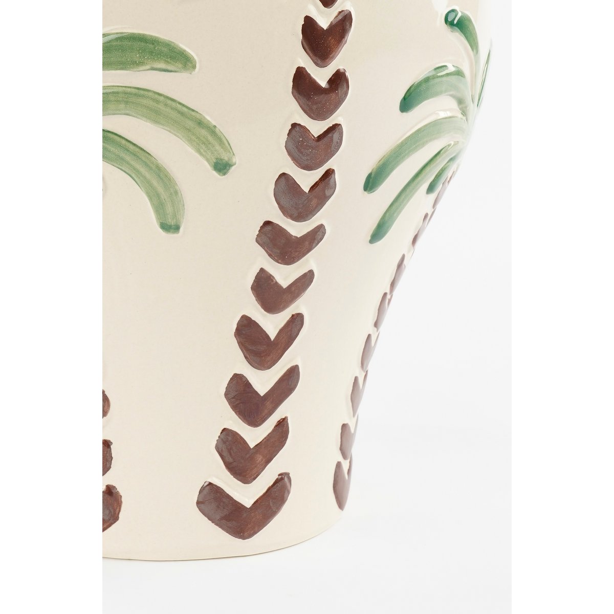 Palmbomen Vaas Keramiek Beige H32 x Ø26 cm