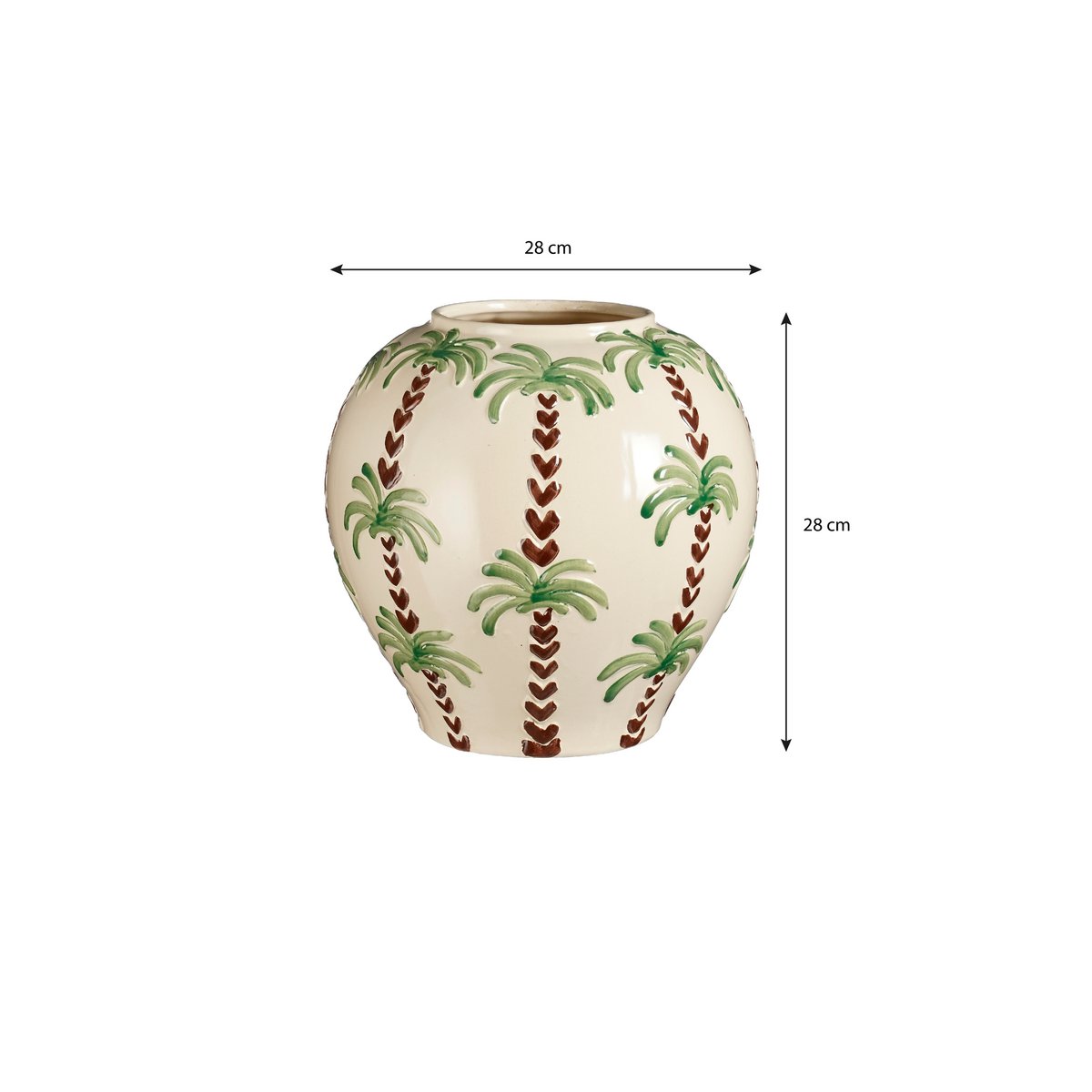 Palmbomen Vaas Beige