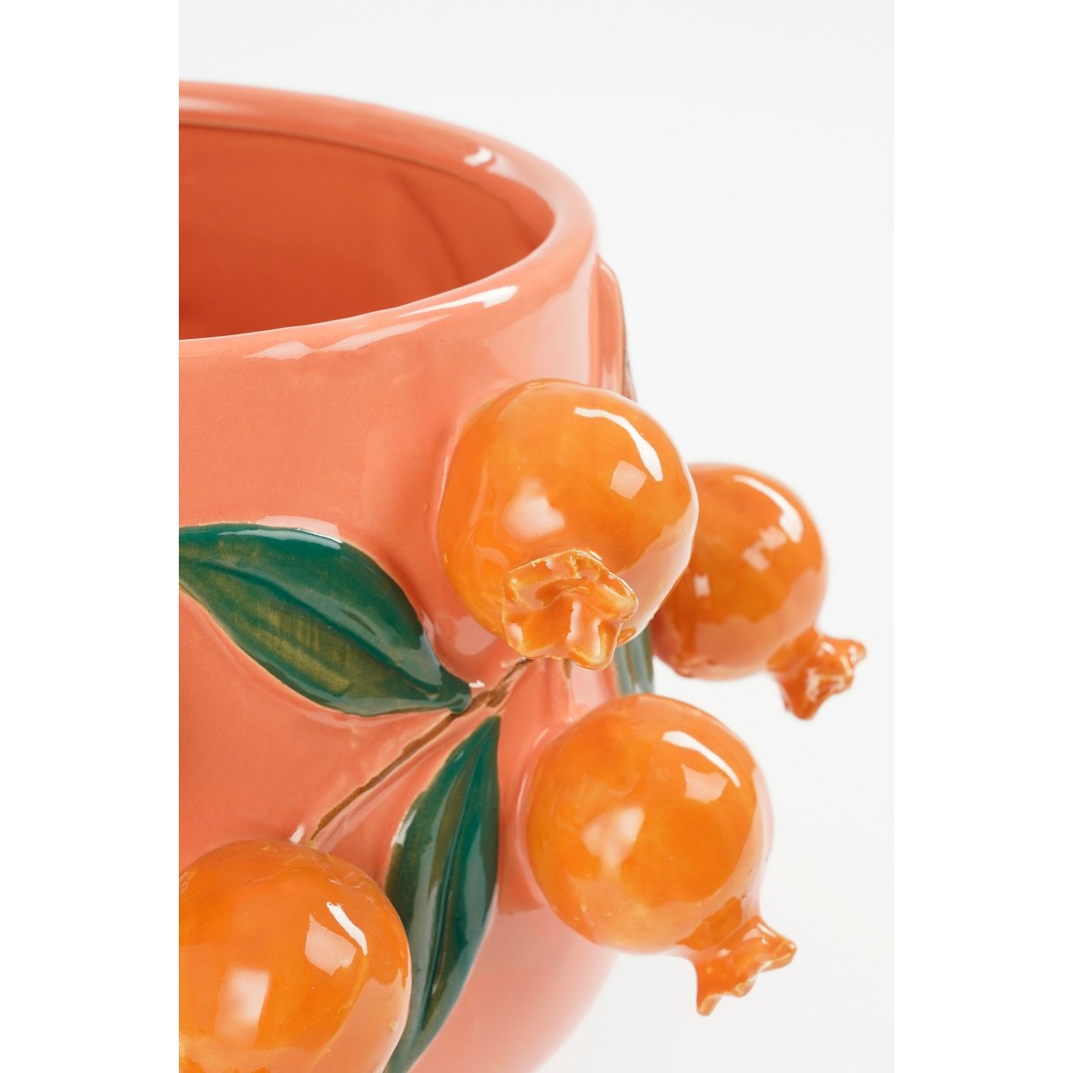 Granaatappel Bloempot Binnen H19 x Ø29 cm Keramiek Roze