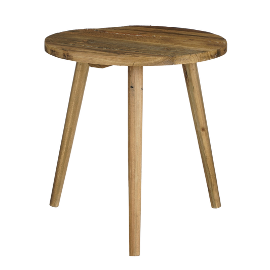 Houten Bijzettafel groot rond H43 x Ø40 cm Gerecycled Hout