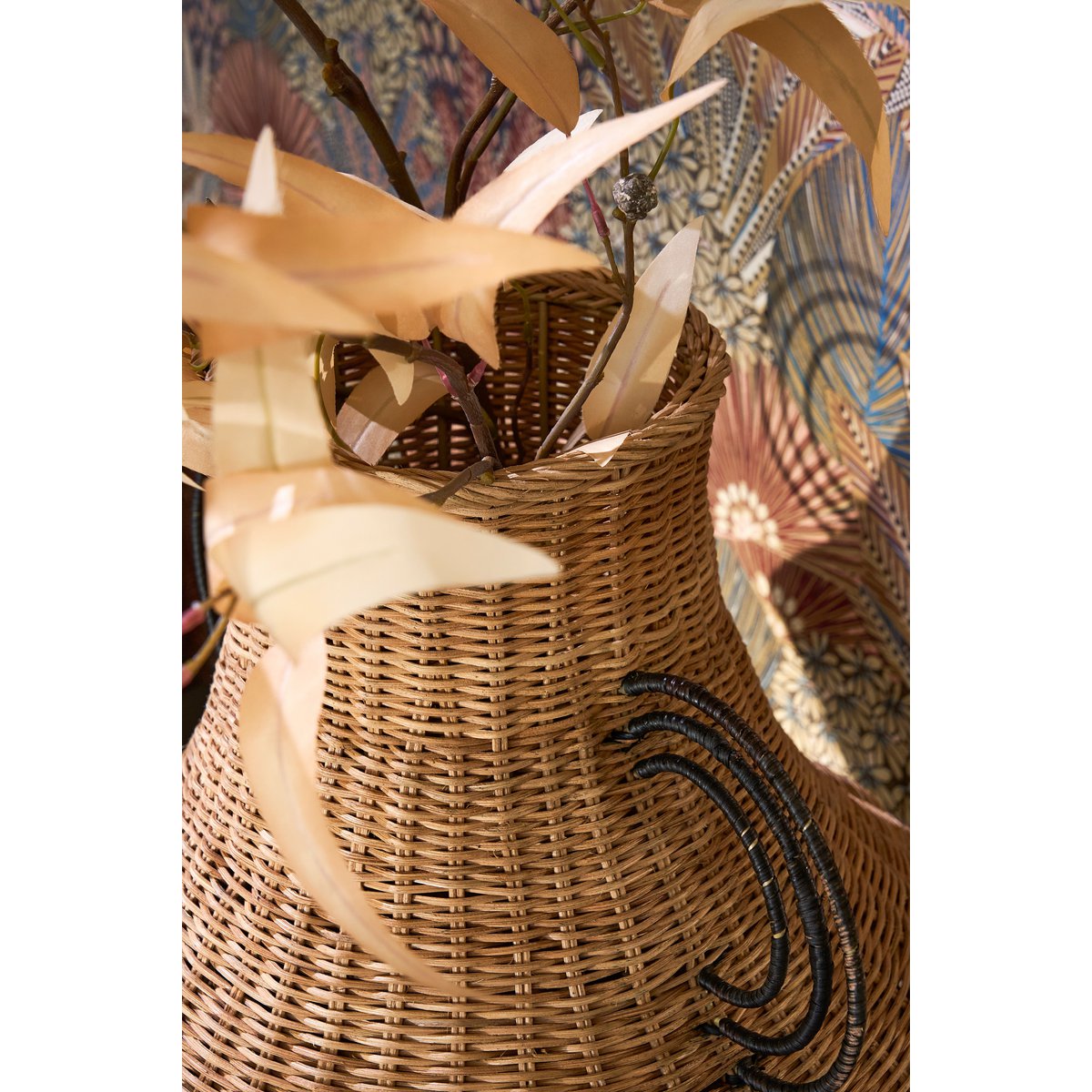 Flame Decoratie Vaas H43 x Ø30 cm Rotan