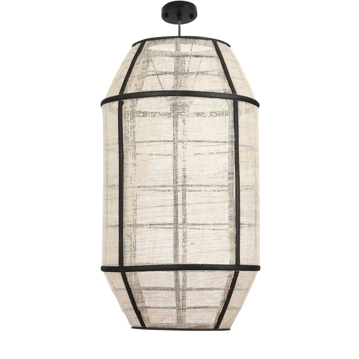 Eliza Hanglamp Beige met Zwarte Details