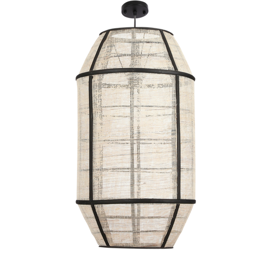 Eliza Hanglamp Beige met Zwarte Details