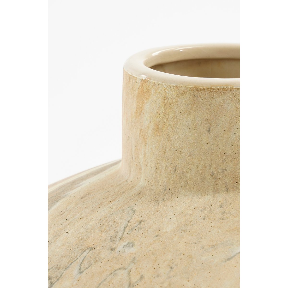 Velora Vaas Keramiek Beige Rond