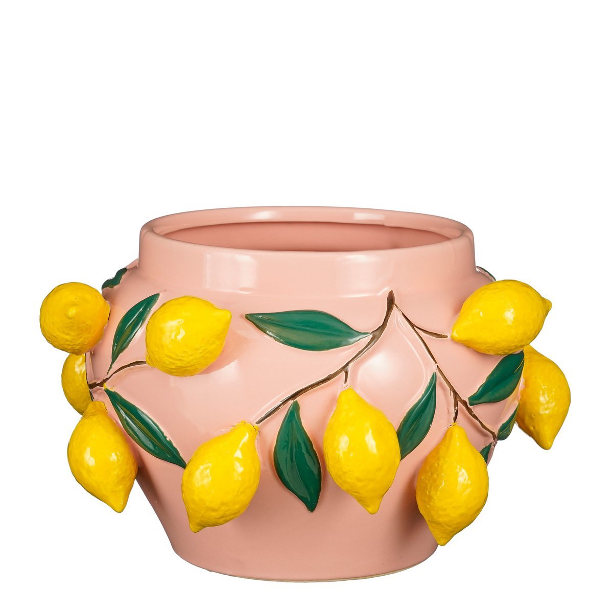 Citroen Bloempot Binnen H19 x Ø29 cm Keramiek Lichtroze