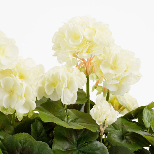 Geranium Kunstplant in Balkonbak L29 x B13 x H40 cm Wit