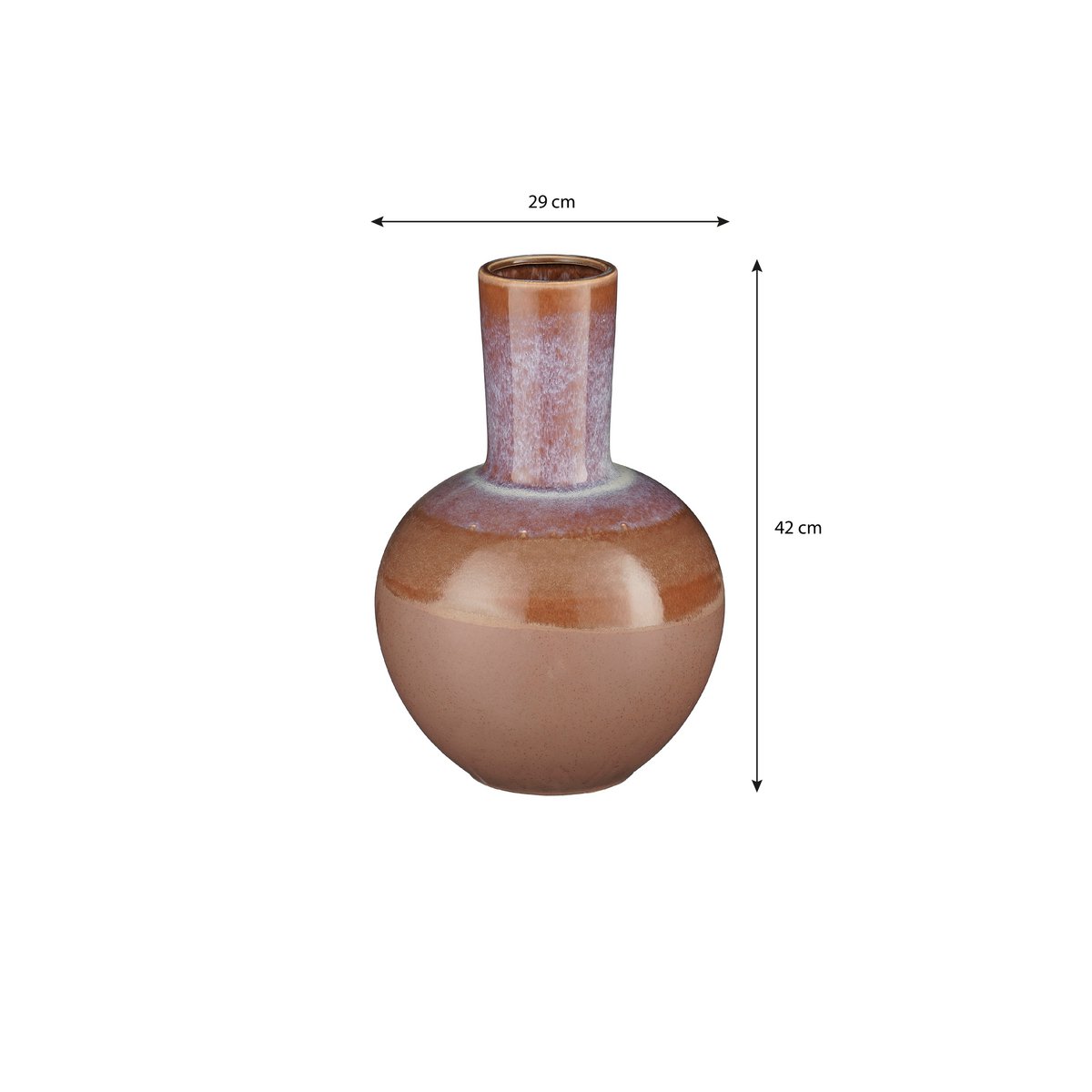 Bolla Vaas H42 x Ø29 cm Keramiek Terra