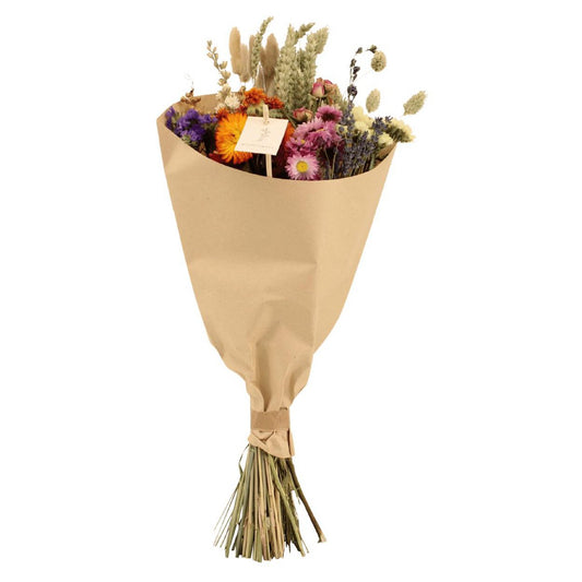 Droogbloemen veldboeket multi Ø20 - ↨50 cm