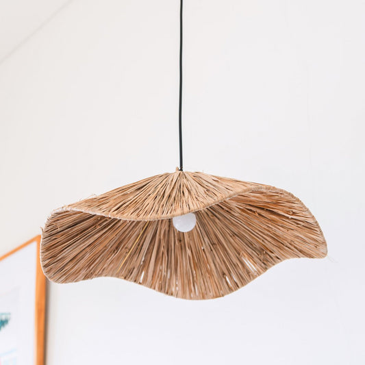 BOHO lampenkap grote raffia plafondlamp gemaakt van raffia Rasa Ø 53 cm
