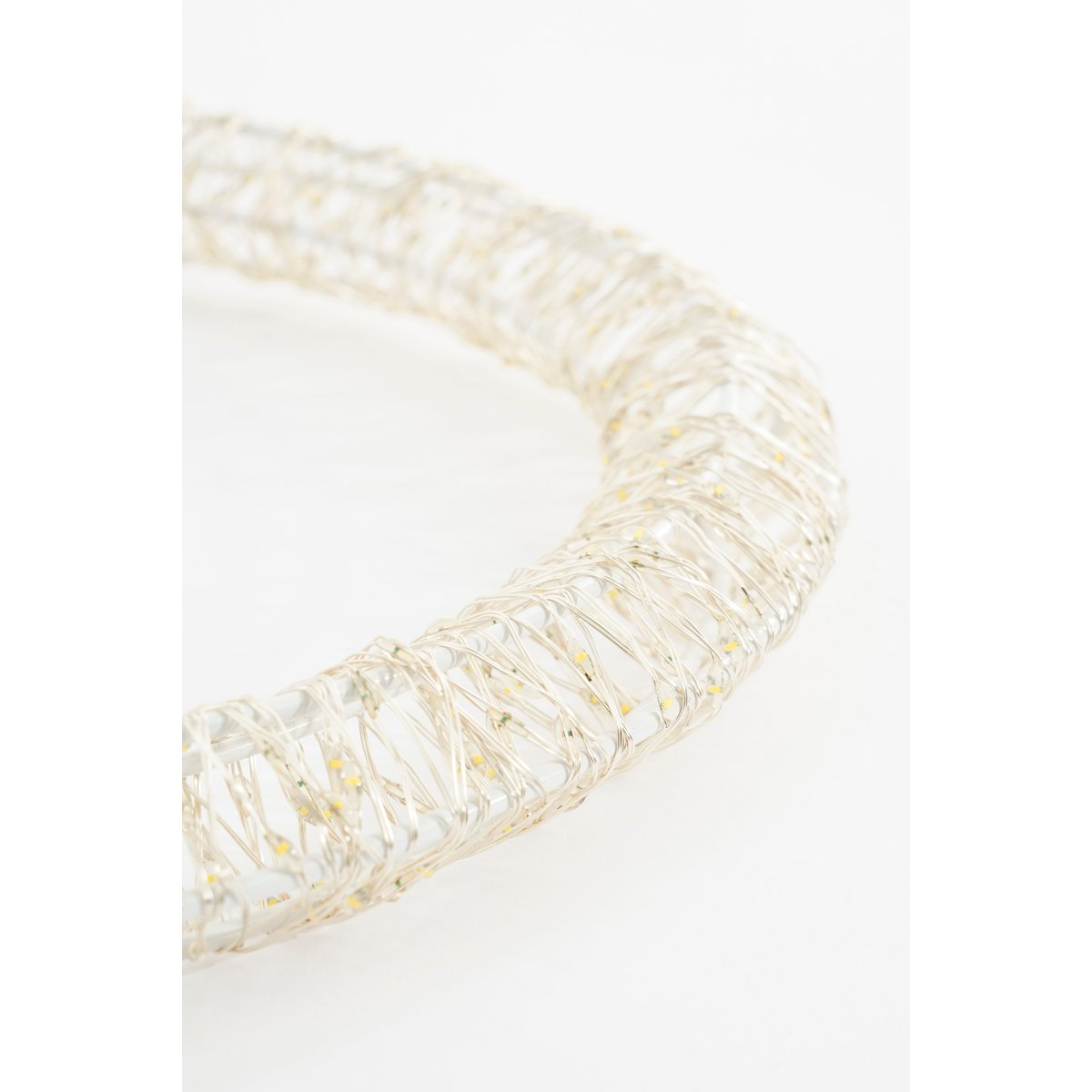Cirkel met warm witte LED Lampjes Ø36 cm metaal wit Kerstverlichting